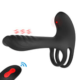 S-Hande Frank Double Stimulus 18 Functions Mens Cock Ring Vibrating Cock Rings